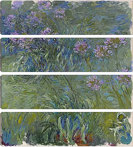 Модульная картина - Agapanthus, 1914-17. Клод Моне Модульная картина - Agapanthus, 1914-17. Клод Моне