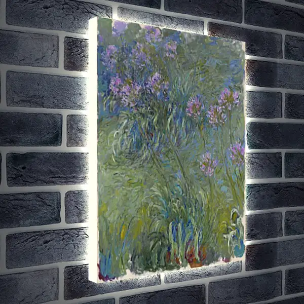 Лайтбокс световая панель - Agapanthus, 1914-17. Клод Моне Лайтбокс световая панель - Agapanthus, 1914-17. Клод Моне