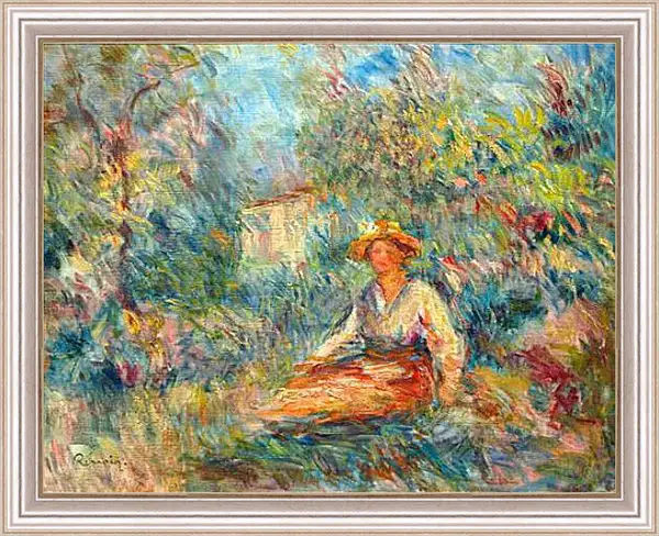 Картина в раме - Girl in the Woods. Пьер Огюст Ренуар Картина в раме - Girl in the Woods. Пьер Огюст Ренуар