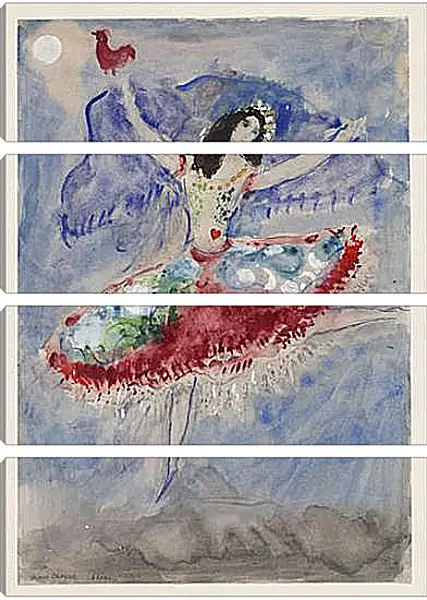 Модульная картина - Zemphira, costume design for Aleko (4). (Земфира, дизайн костюмов для Алеко 4) Марк Шагал Модульная картина - Zemphira, costume design for Aleko (4). (Земфира, дизайн костюмов для Алеко 4) Марк Шагал