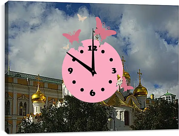 Часы картина - Храм Москва Часы картина - Храм Москва