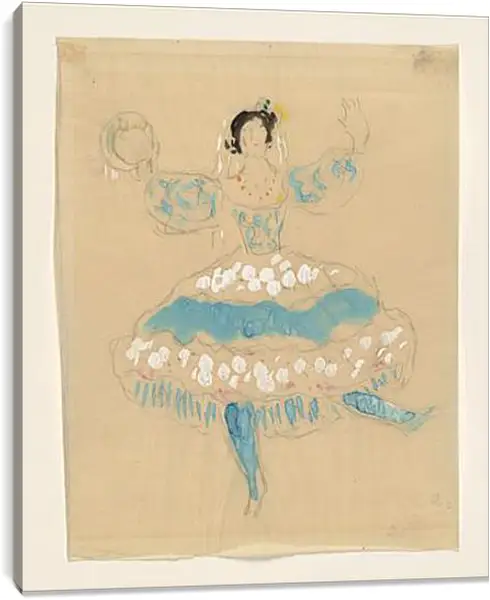 Постер на подрамнике - Zemphira, costume design for Aleko. (Земфира, дизайн костюмов для Алеко 1) Марк Шагал Постер на подрамнике - Zemphira, costume design for Aleko. (Земфира, дизайн костюмов для Алеко 1) Марк Шагал
