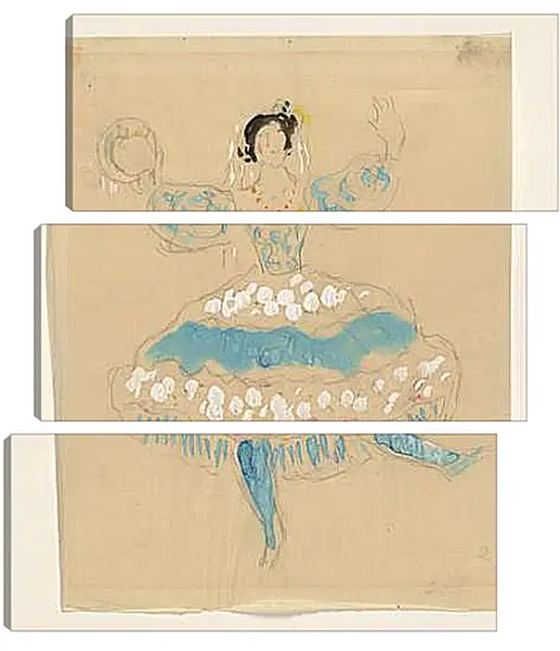 Модульная картина - Zemphira, costume design for Aleko. (Земфира, дизайн костюмов для Алеко 1) Марк Шагал Модульная картина - Zemphira, costume design for Aleko. (Земфира, дизайн костюмов для Алеко 1) Марк Шагал