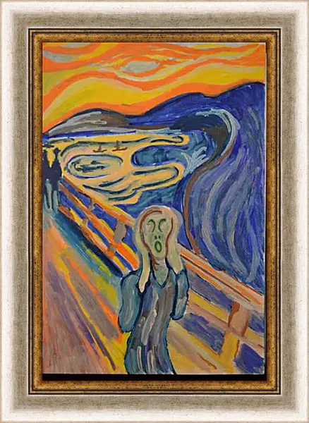 Картина в раме - the scream. Эдвард Мун Картина в раме - the scream. Эдвард Мун