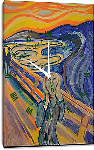 Часы картина - the scream. Эдвард Мун Часы картина - the scream. Эдвард Мун