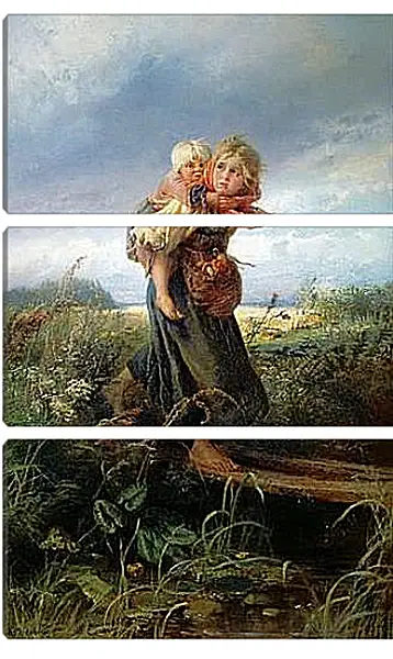 Модульная картина - Дети, бегущие от грозы. Маковский Константин Модульная картина - Дети, бегущие от грозы. Маковский Константин