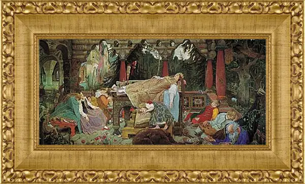 Картина в раме - Спящая царевна. Виктор Васнецов Картина в раме - Спящая царевна. Виктор Васнецов