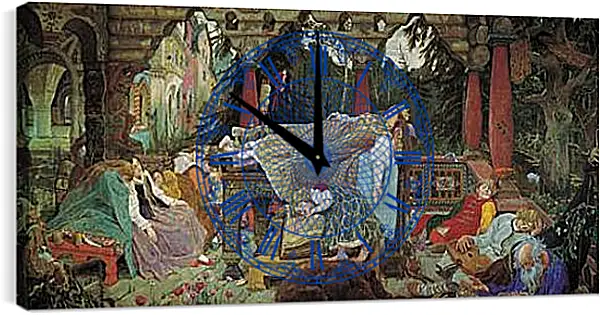 Часы картина - Спящая царевна. Виктор Васнецов Часы картина - Спящая царевна. Виктор Васнецов