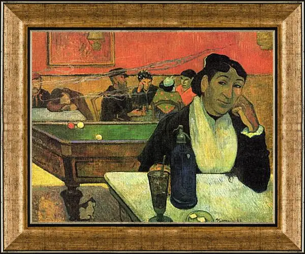 Картина в раме - Cafe de Nuit, Arles Catala. Поль Гоген Картина в раме - Cafe de Nuit, Arles Catala. Поль Гоген
