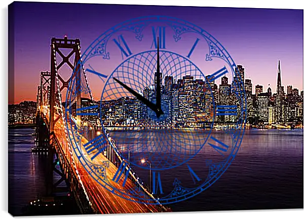 Часы картина - Golden Gate Bridge SanFrancisco Часы картина - Golden Gate Bridge SanFrancisco