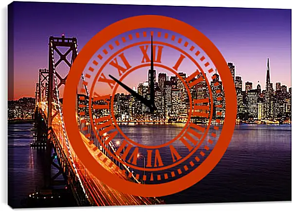 Часы картина - Golden Gate Bridge SanFrancisco Часы картина - Golden Gate Bridge SanFrancisco