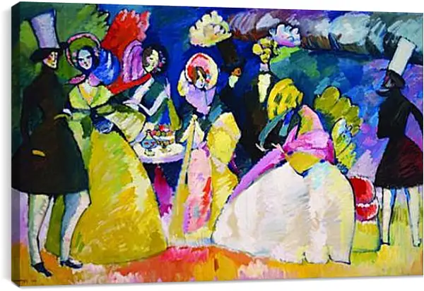 Постер на подрамнике - gruppo in crinolino. Кандинский Василий Постер на подрамнике - gruppo in crinolino. Кандинский Василий