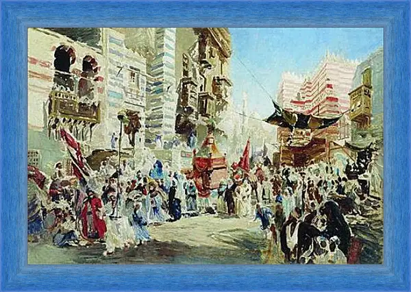Картина в раме - Эскиз к картине Перенесение священного ковра из Мекки в Каир. Маковский Константин Картина в раме - Эскиз к картине Перенесение священного ковра из Мекки в Каир. Маковский Константин
