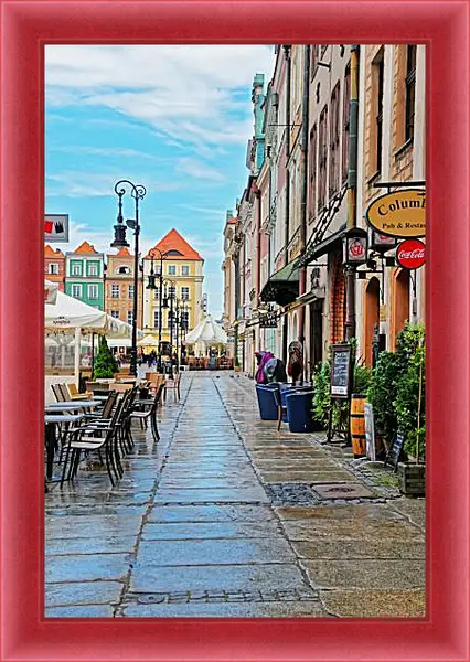 Картина в раме - Европейская улочка Картина в раме - Европейская улочка