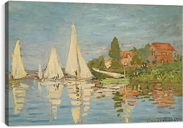 Постер на подрамнике - Regatta at Argenteuil. Клод Моне Постер на подрамнике - Regatta at Argenteuil. Клод Моне
