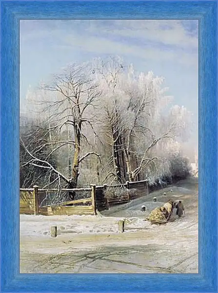 Картина в раме - Зимний пейзаж. Саврасов Алексей Картина в раме - Зимний пейзаж. Саврасов Алексей