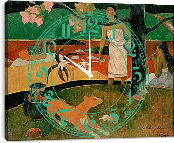 Часы картина - Pastorales Tahitiennes. Поль Гоген Часы картина - Pastorales Tahitiennes. Поль Гоген