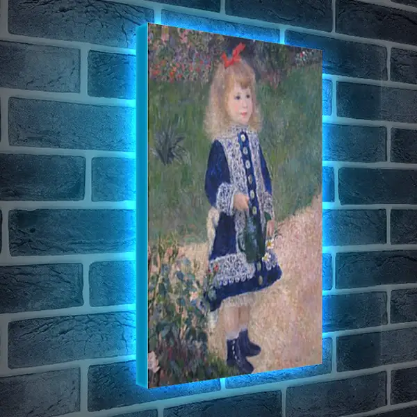 Лайтбокс световая панель - A Girl With a Watering Can. Пьер Огюст Ренуар Лайтбокс световая панель - A Girl With a Watering Can. Пьер Огюст Ренуар