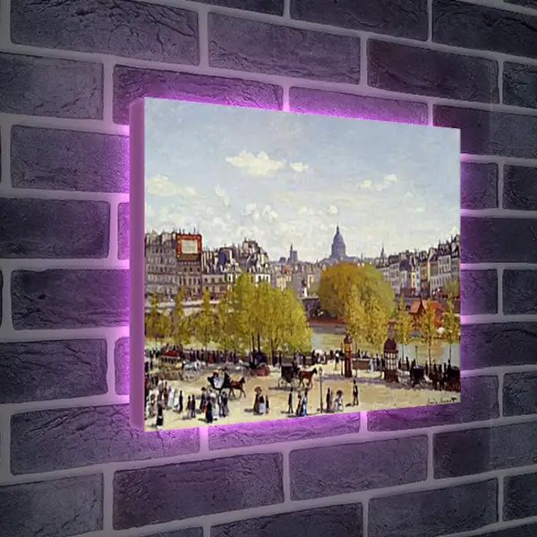 Лайтбокс световая панель - Quai du Louvre. Клод Моне Лайтбокс световая панель - Quai du Louvre. Клод Моне