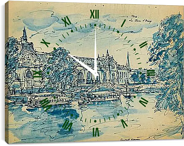 Часы картина - Paris. Коровин Константин Часы картина - Paris. Коровин Константин
