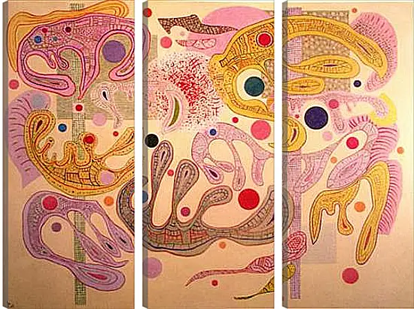Модульная картина - Capricious Forms (Formes capricieuses). Кандинский Василий Модульная картина - Capricious Forms (Formes capricieuses). Кандинский Василий