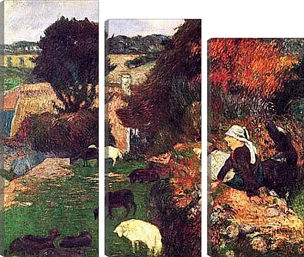 Модульная картина - La bergere bretonne. Поль Гоген Модульная картина - La bergere bretonne. Поль Гоген