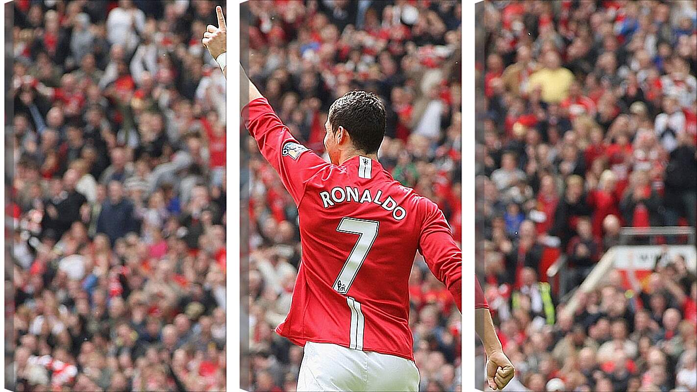 Модульная картина - Криштиану Роналду. Манчестер Юнайтед.