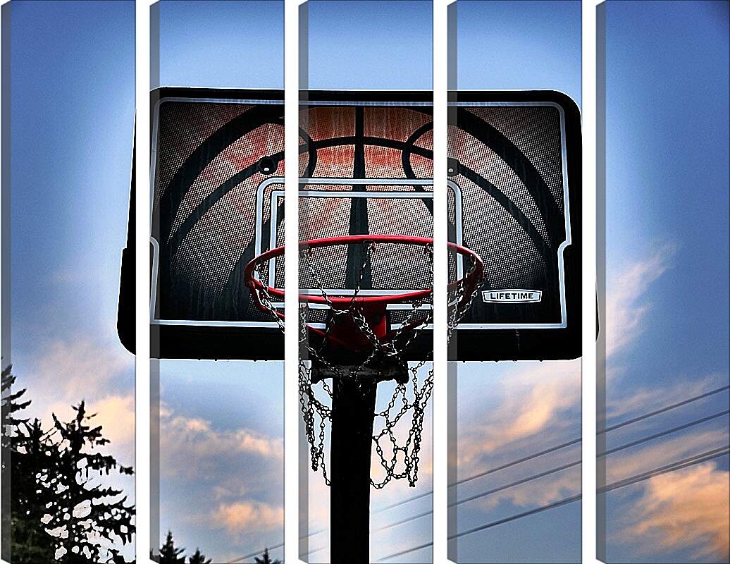 Модульная картина - Баскетбольный щит с кольцом