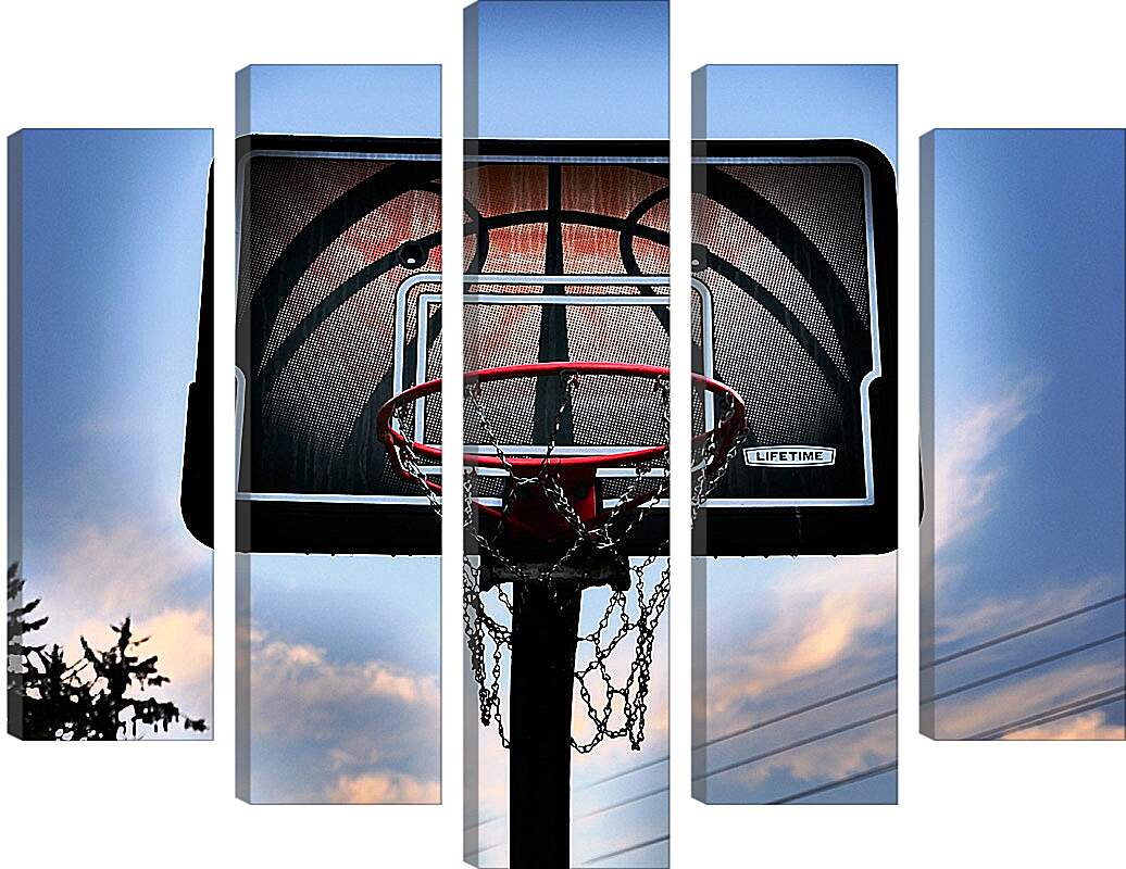 Модульная картина - Баскетбольный щит с кольцом