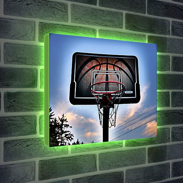 Лайтбокс световая панель - Баскетбольный щит с кольцом