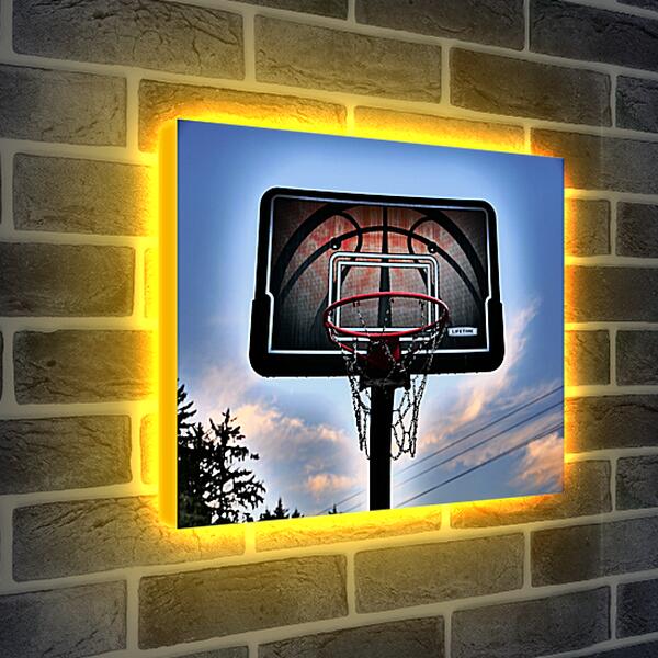 Лайтбокс световая панель - Баскетбольный щит с кольцом
