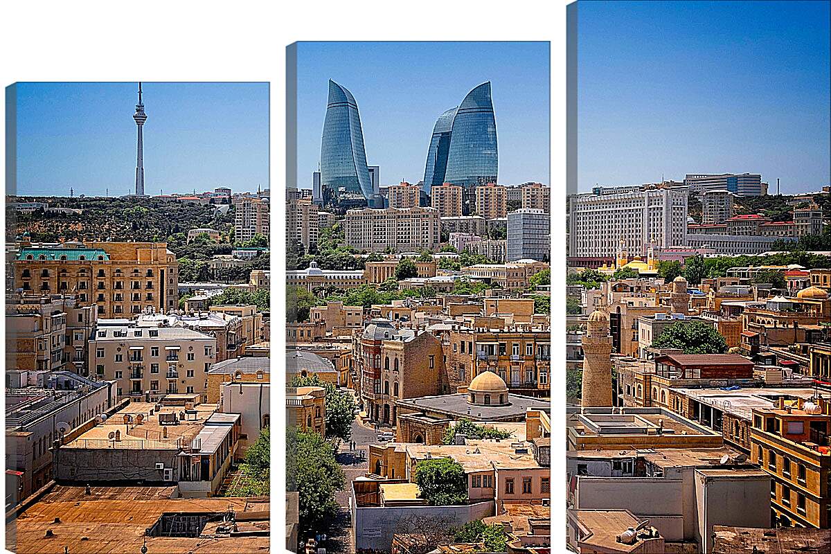 Модульная картина - Баку. Высотки.