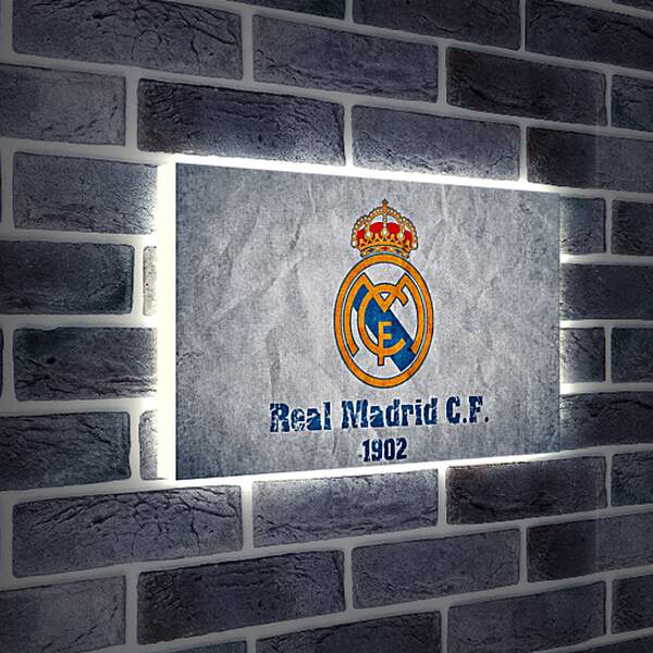 Лайтбокс световая панель - Эмблема Реал Мадрид. Real Madrid.