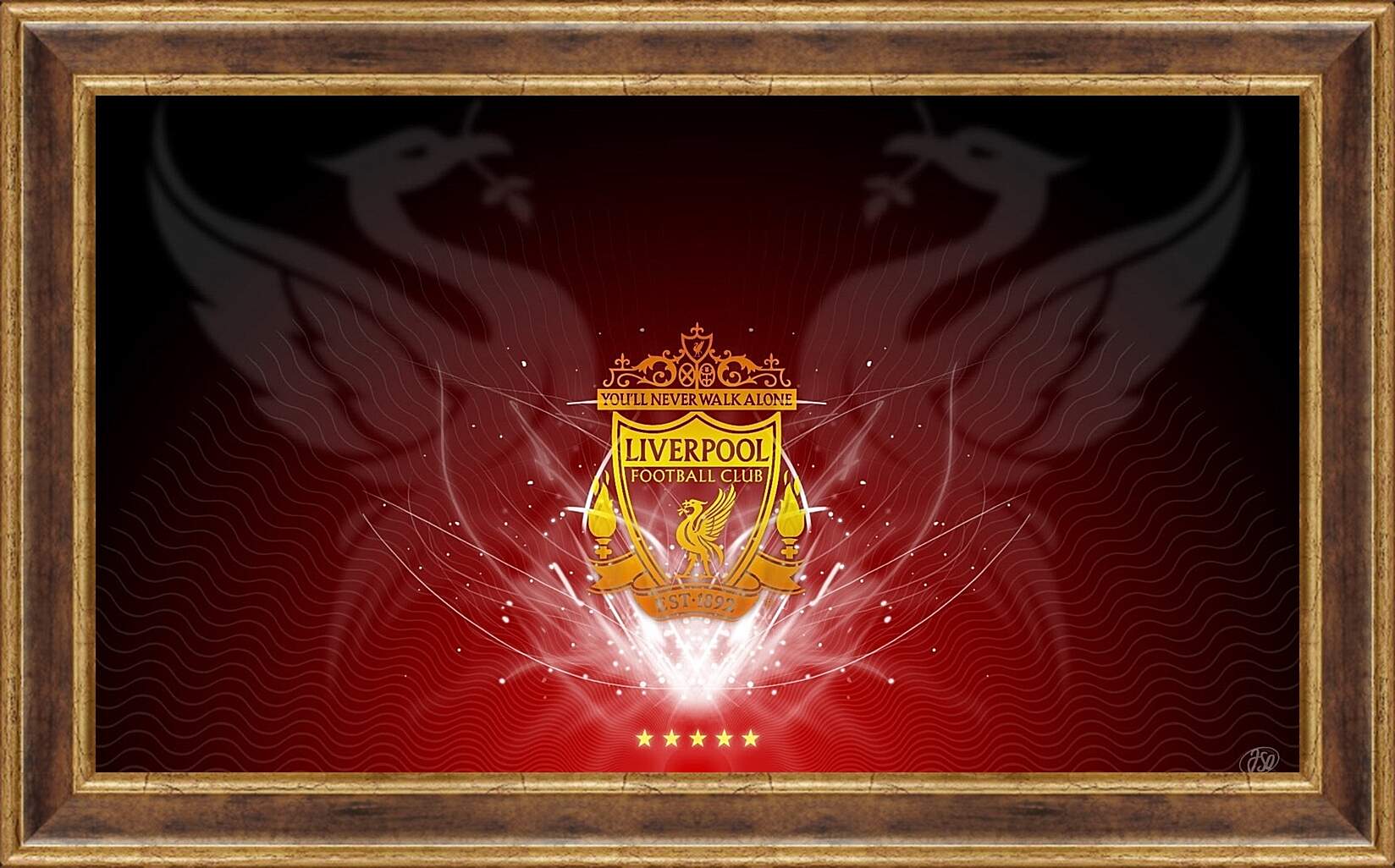 Картина в раме - Эмблема Ливерпуль. Liverpool.