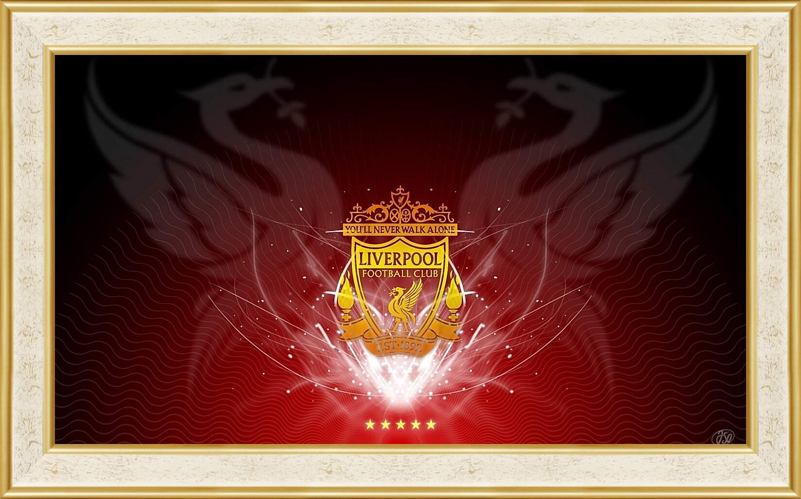 Картина в раме - Эмблема Ливерпуль. Liverpool.