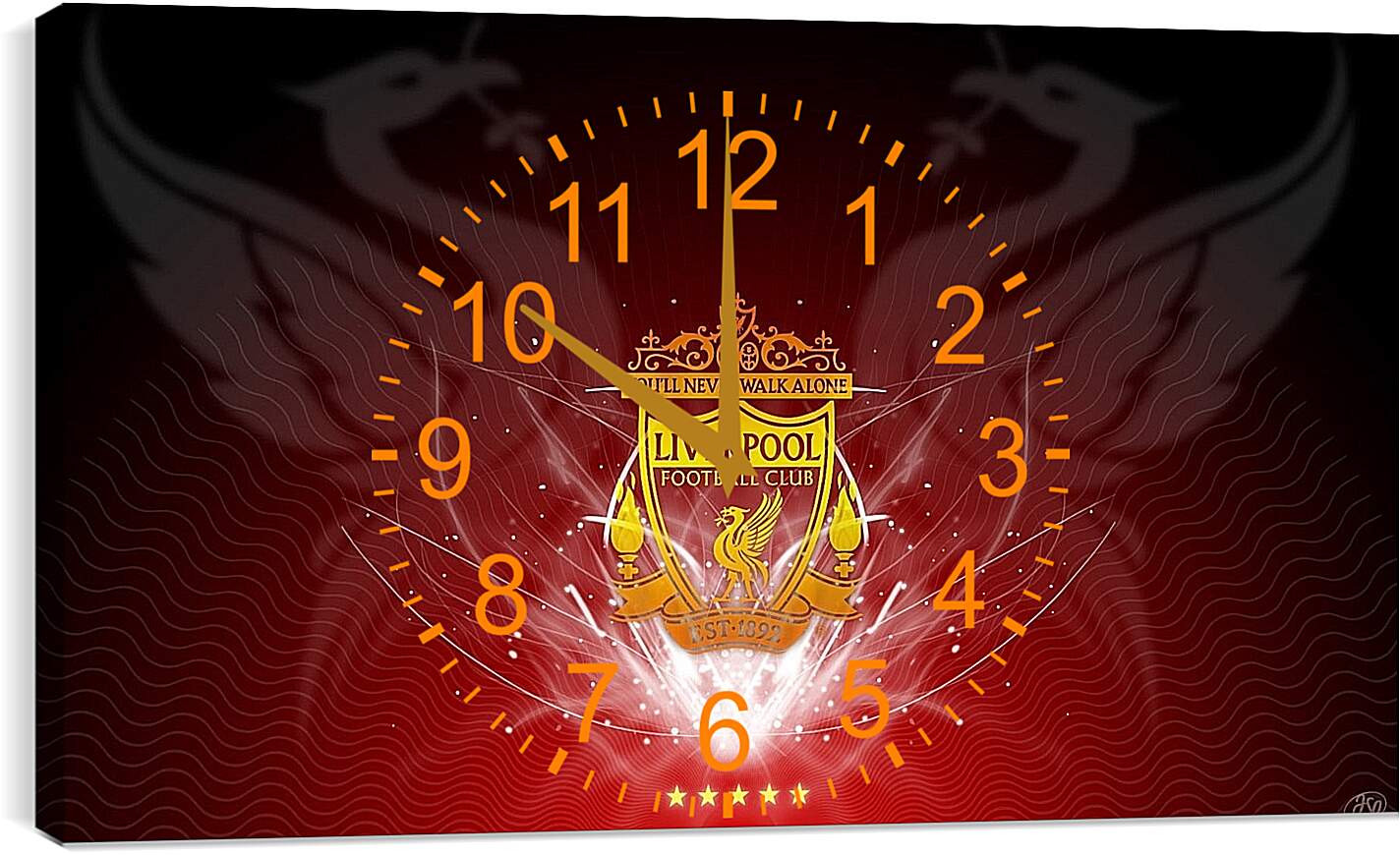 Часы картина - Эмблема Ливерпуль. Liverpool.