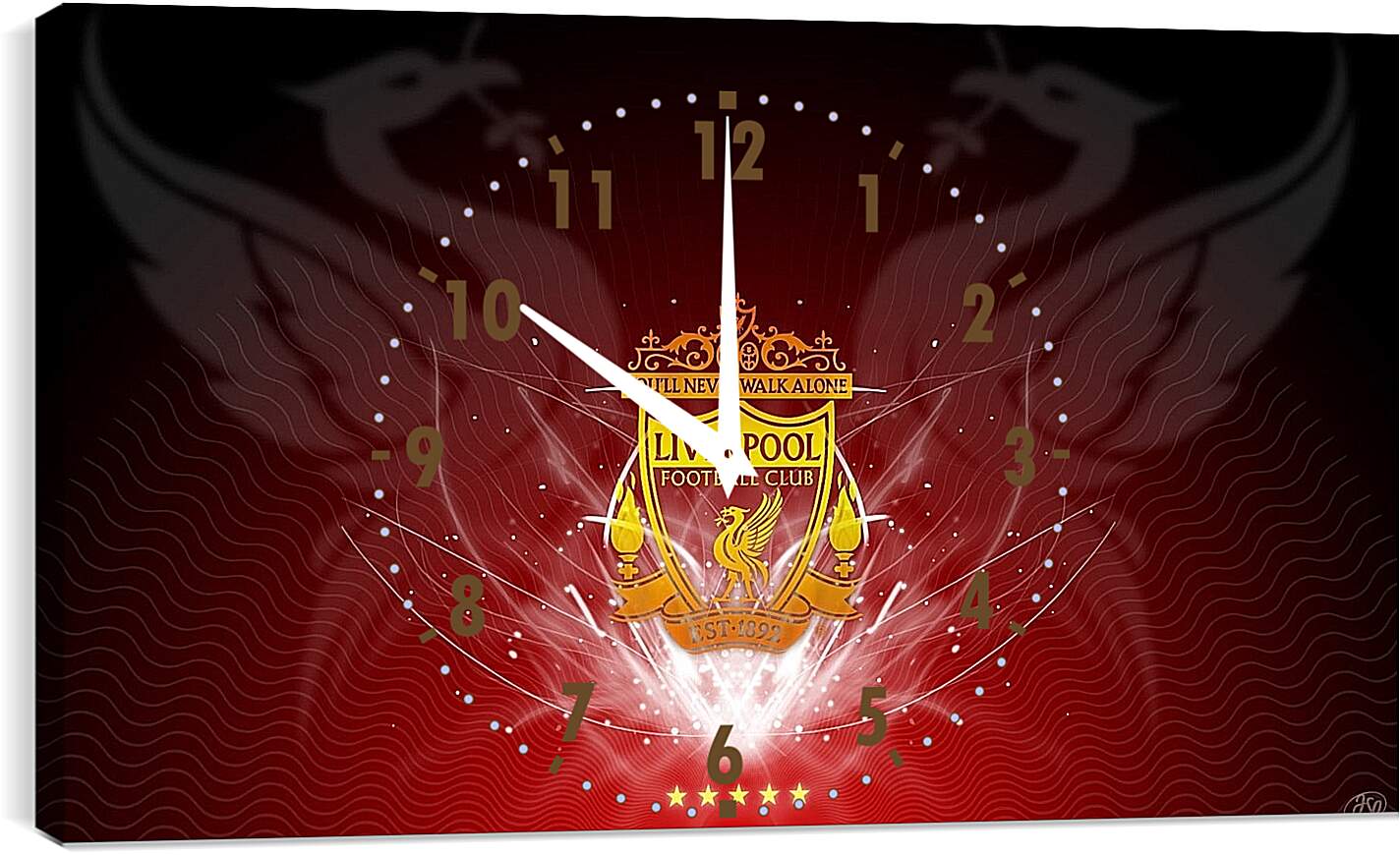 Часы картина - Эмблема Ливерпуль. Liverpool.