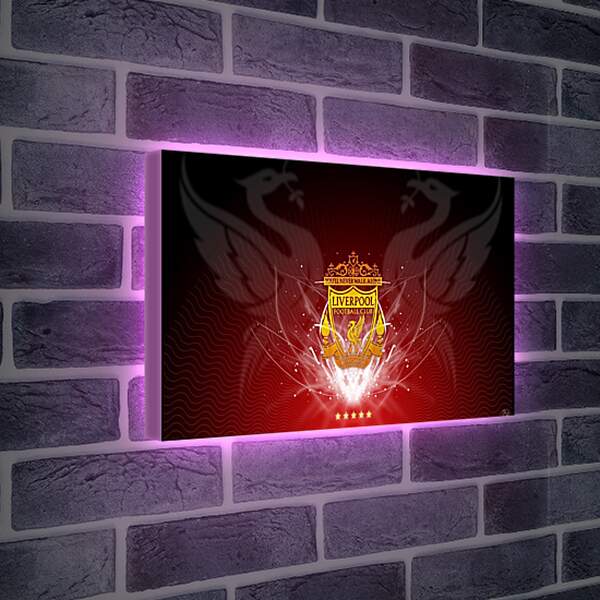 Лайтбокс световая панель - Эмблема Ливерпуль. Liverpool.