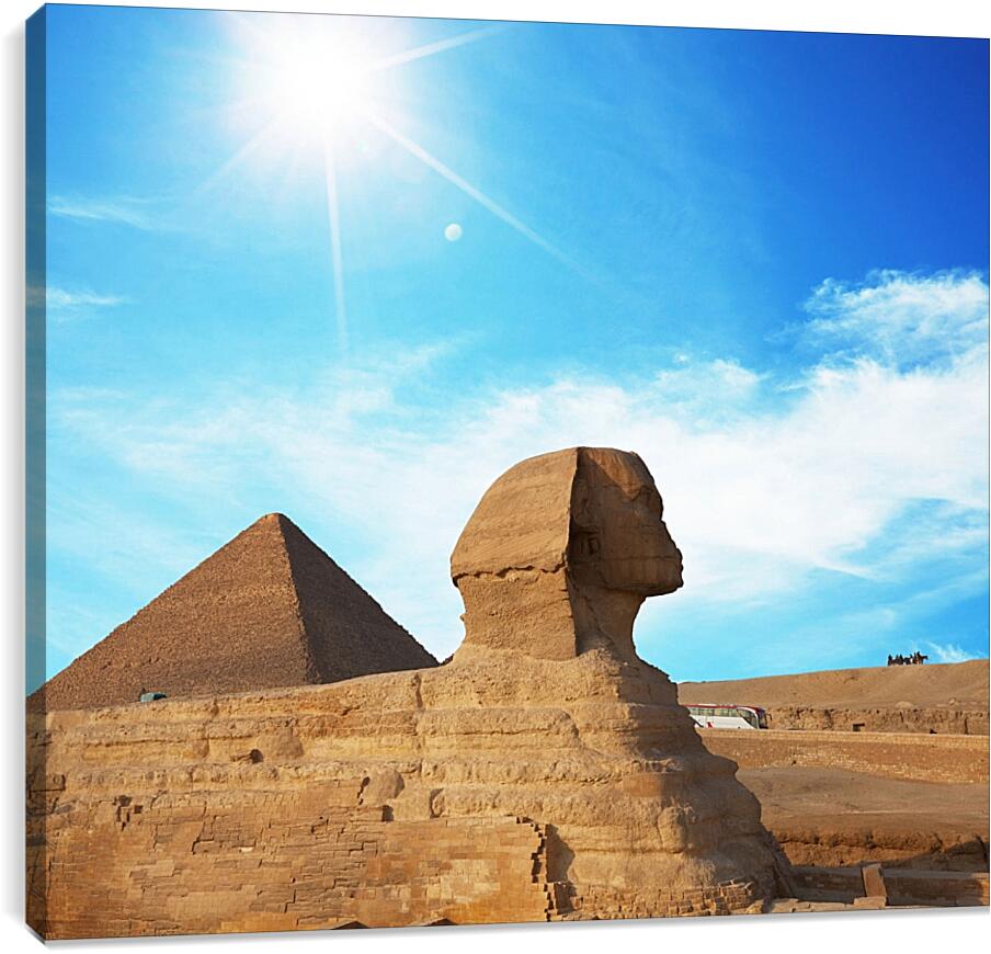 Постер и плакат - Сфинкс под Египетским солнцем