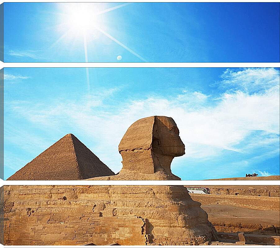 Модульная картина - Сфинкс под Египетским солнцем