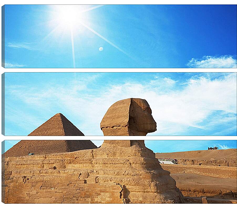 Модульная картина - Сфинкс под Египетским солнцем