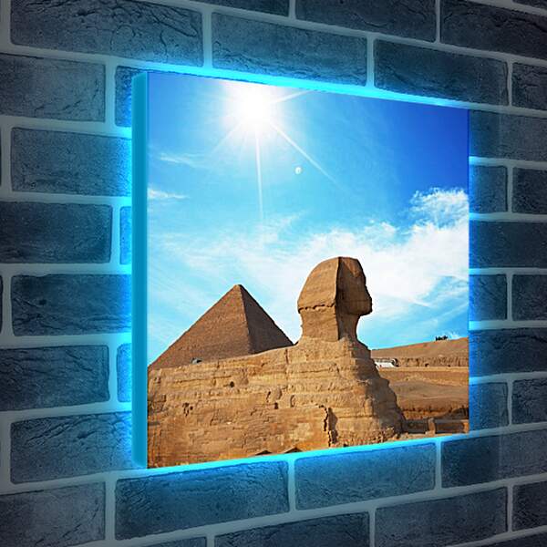 Лайтбокс световая панель - Сфинкс под Египетским солнцем