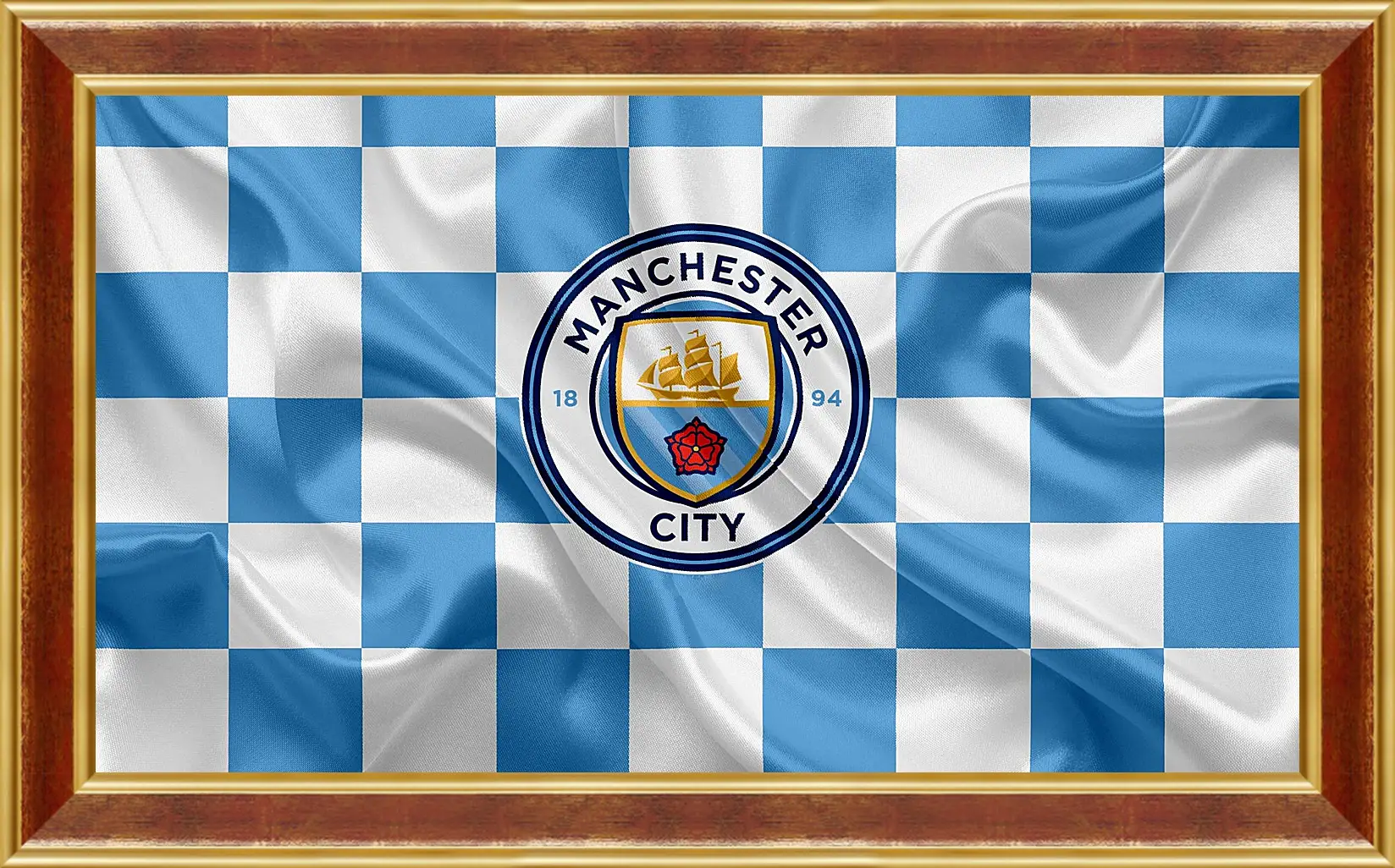 Картина в раме - Эмблема Манчестер Сити. Manchester City.