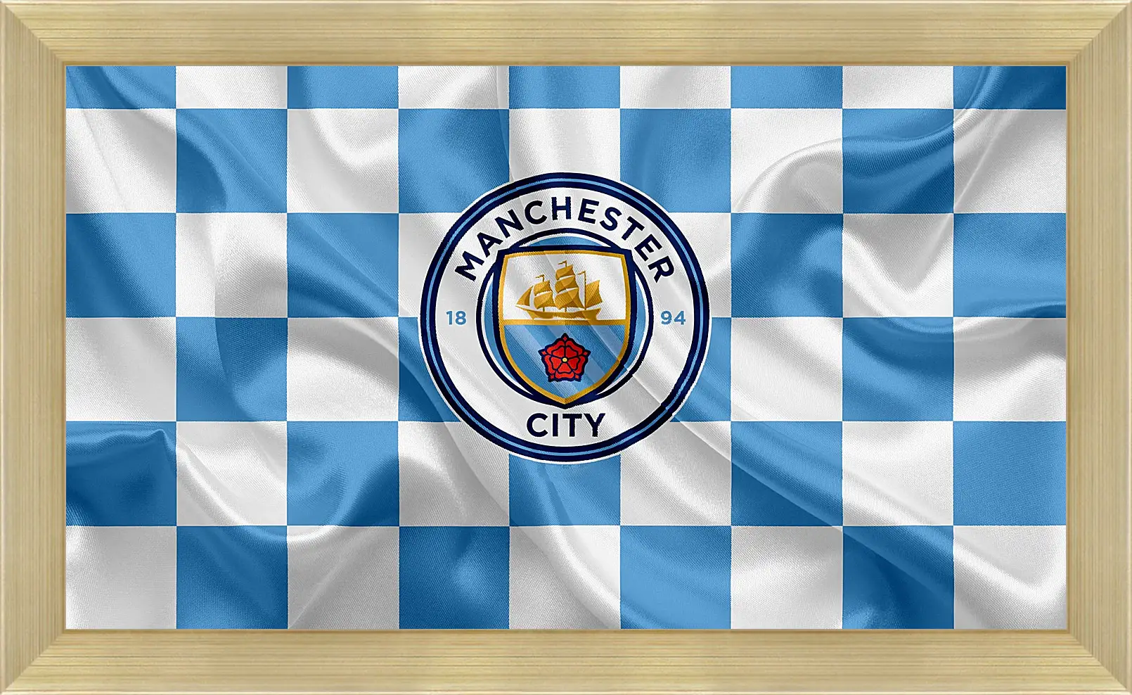 Картина в раме - Эмблема Манчестер Сити. Manchester City.