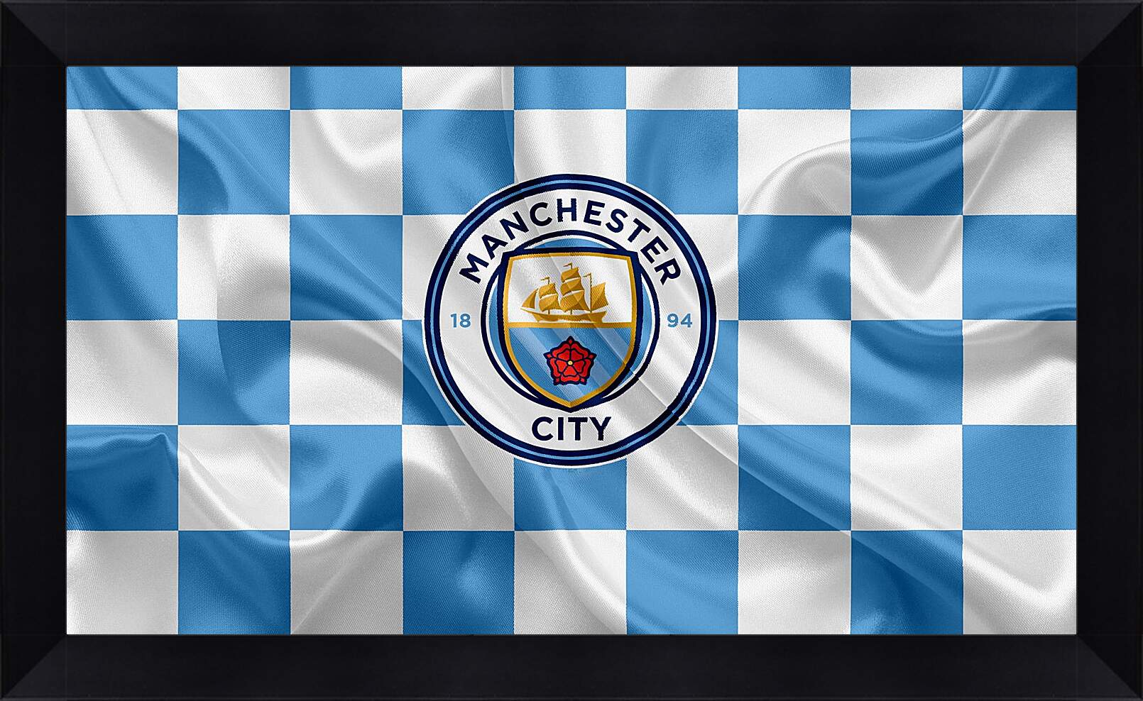 Картина в раме - Эмблема Манчестер Сити. Manchester City.