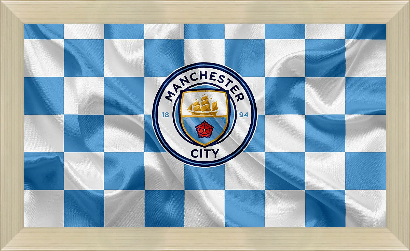 Картина в раме - Эмблема Манчестер Сити. Manchester City.