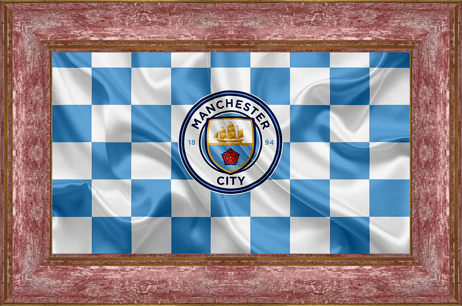 Картина в раме - Эмблема Манчестер Сити. Manchester City.