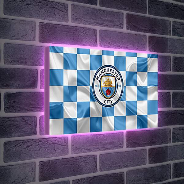Лайтбокс световая панель - Эмблема Манчестер Сити. Manchester City.