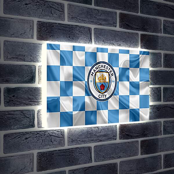 Лайтбокс световая панель - Эмблема Манчестер Сити. Manchester City.