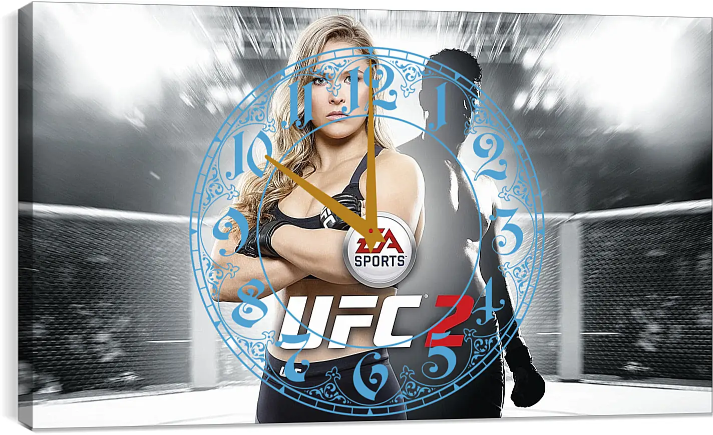 Часы картина - UFC. Ронда Роузи. EA Sports